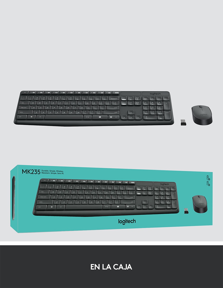 Mouse y teclado Mk235 7