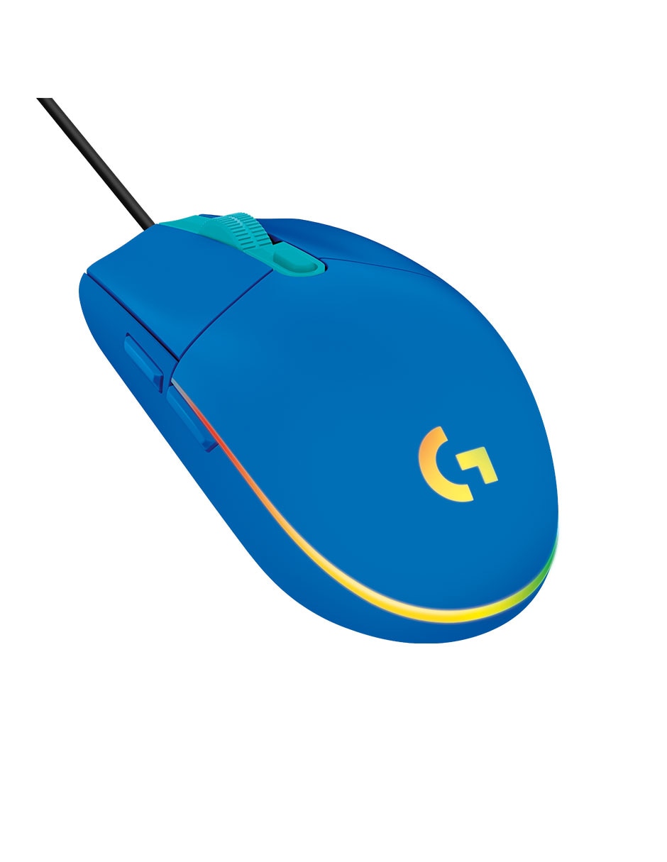 Mouse gamer alámbrico G203 azul 1