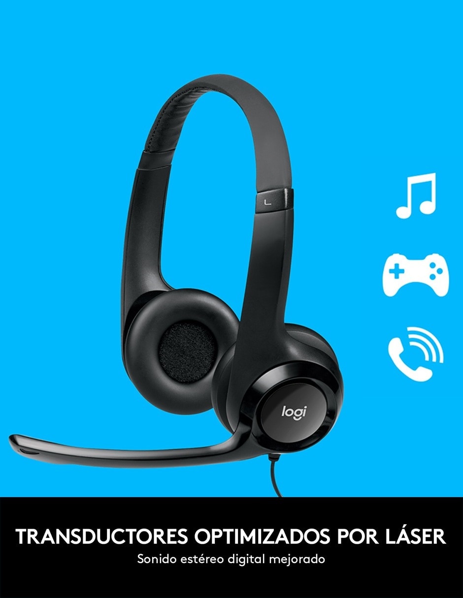 Audífonos De Diadema Headset H390 alámbricos 6
