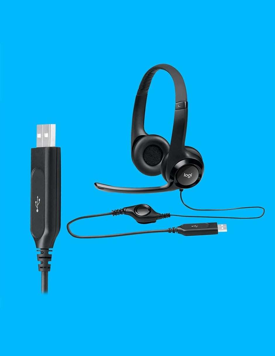 Audífonos De Diadema Headset H390 alámbricos 7