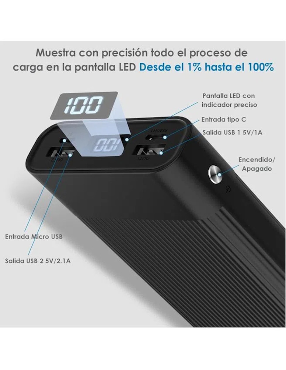 Batería portátil 1HORA 20000 mAh GAR117-N