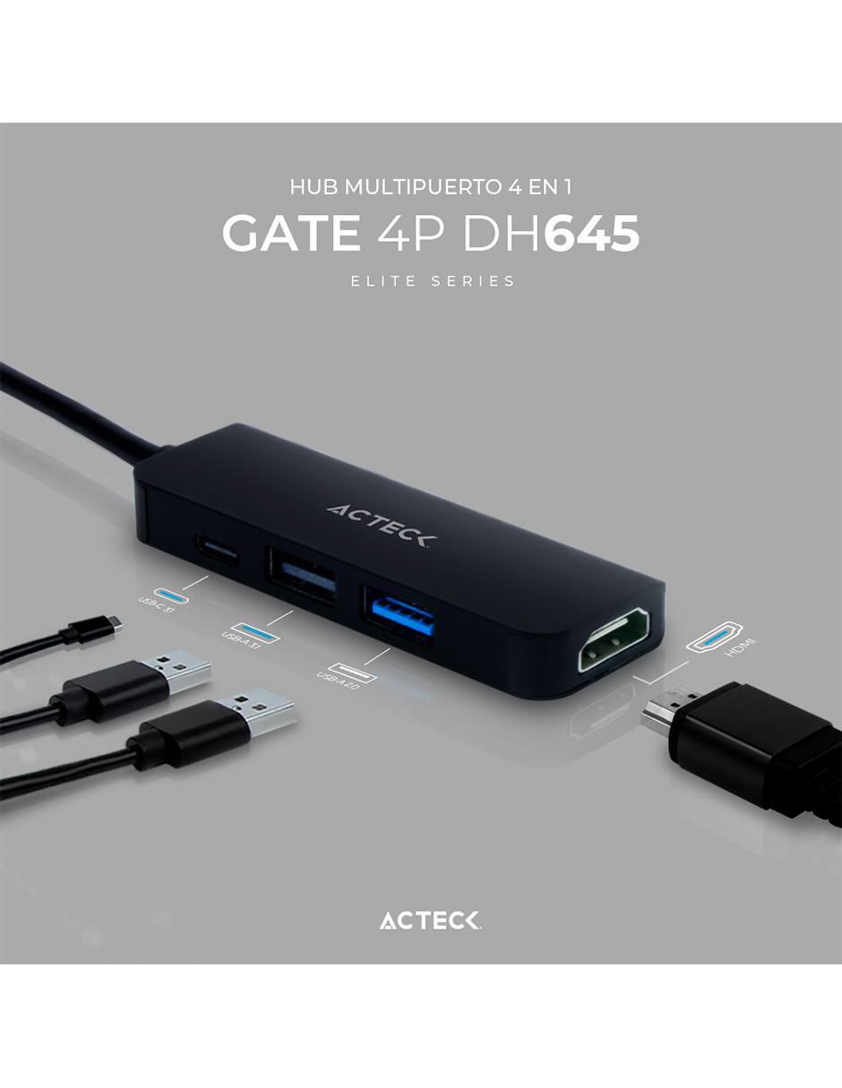 Adaptador USB Acteck Gate 4P