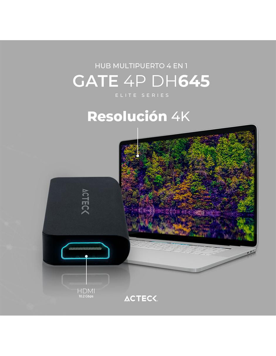 Adaptador USB Acteck Gate 4P