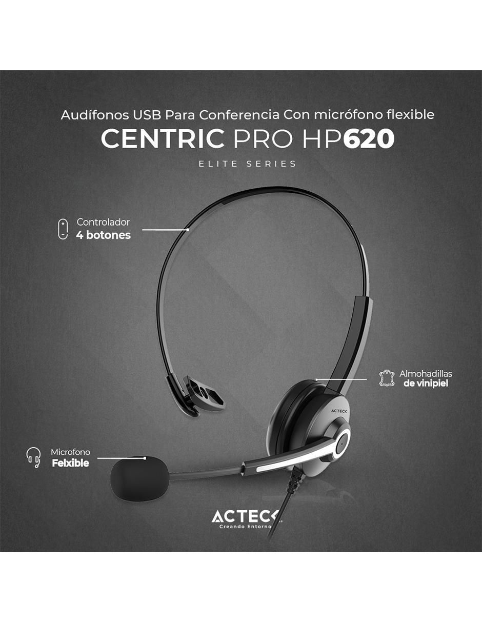 Audífonos De Diadema Centric Pro Hp620 alámbricos con cancelación de ruido 5