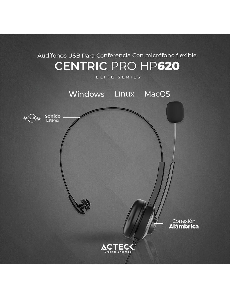 Audífonos De Diadema Centric Pro Hp620 alámbricos con cancelación de ruido