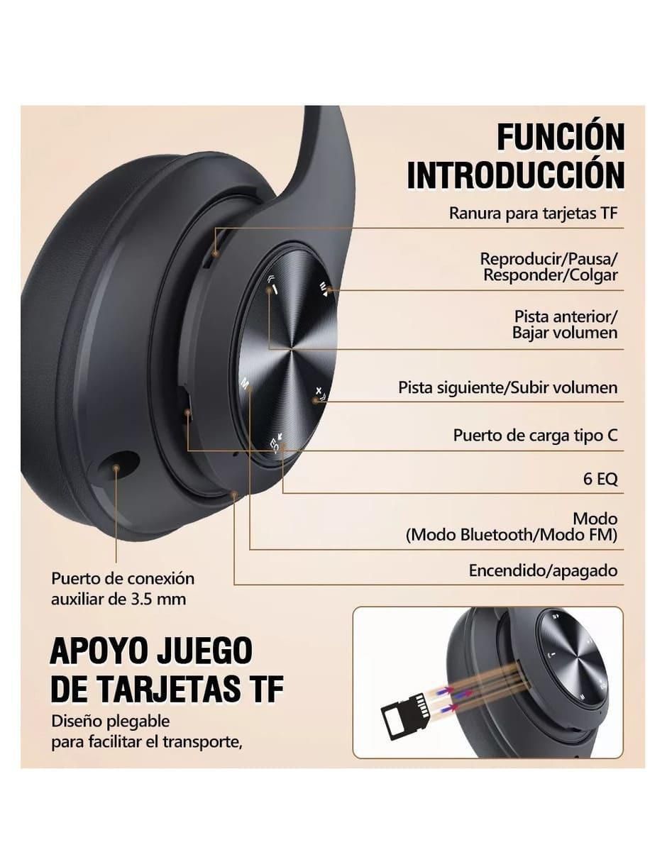 Audífonos Over-Ear inalámbricos con cancelación de ruido
