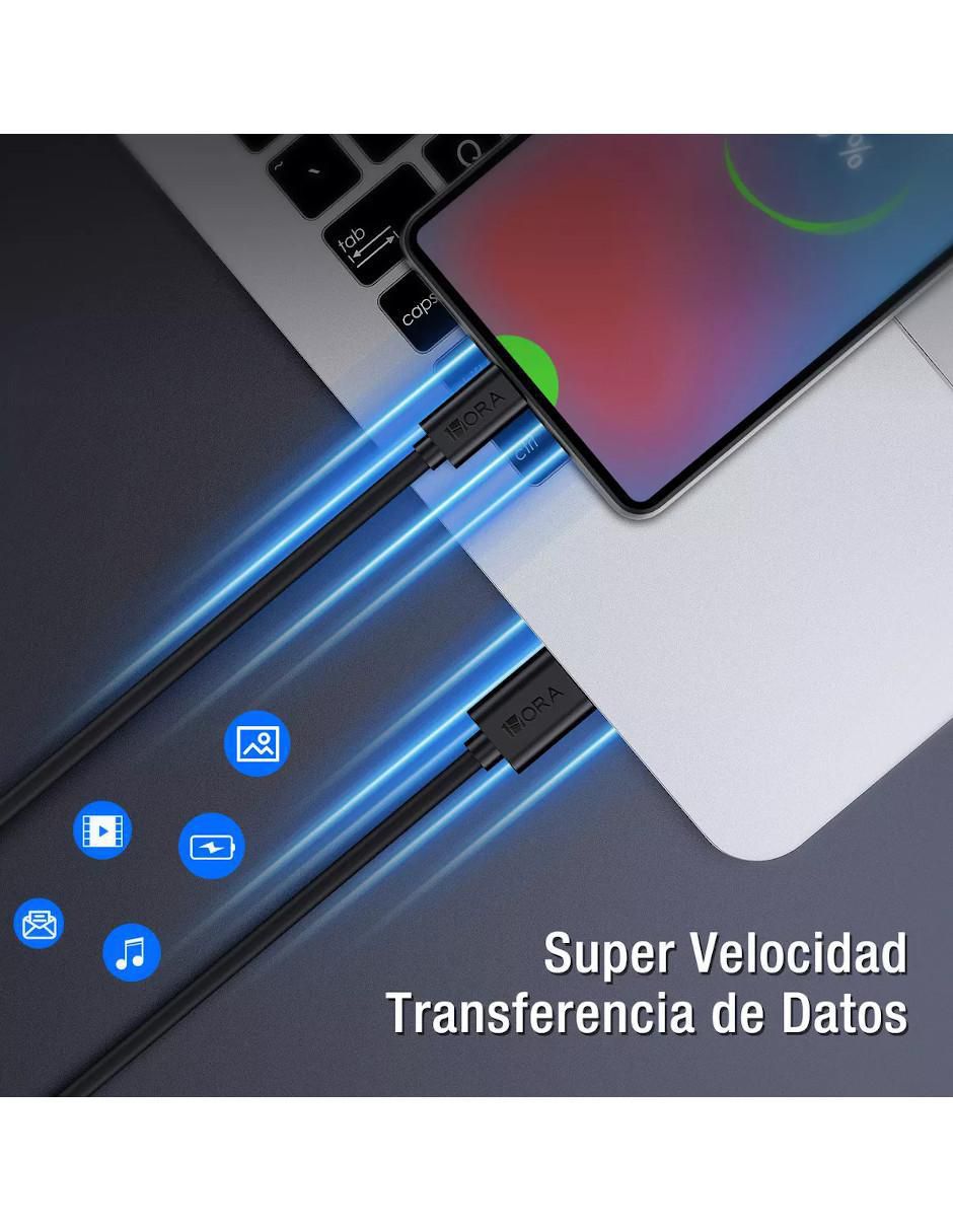 Cable USB C a tipo USB A de 2 m