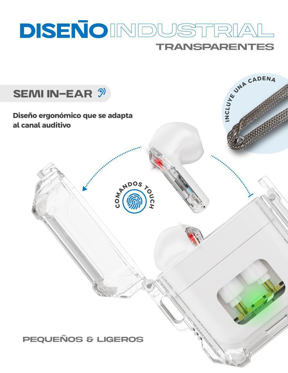 Audífonos True Wireless Binden Dark Booster inalámbricos