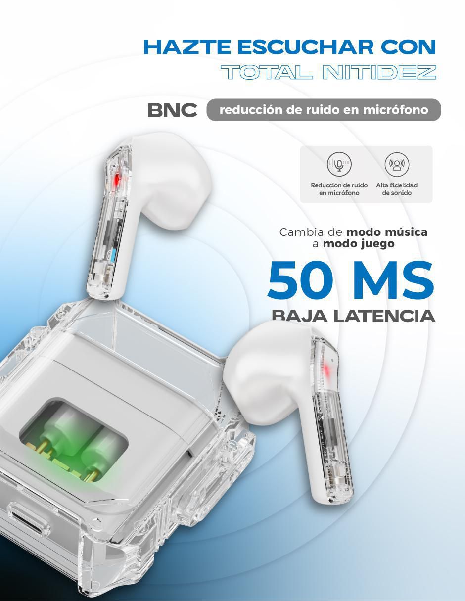 Audífonos True Wireless Binden Dark Booster inalámbricos