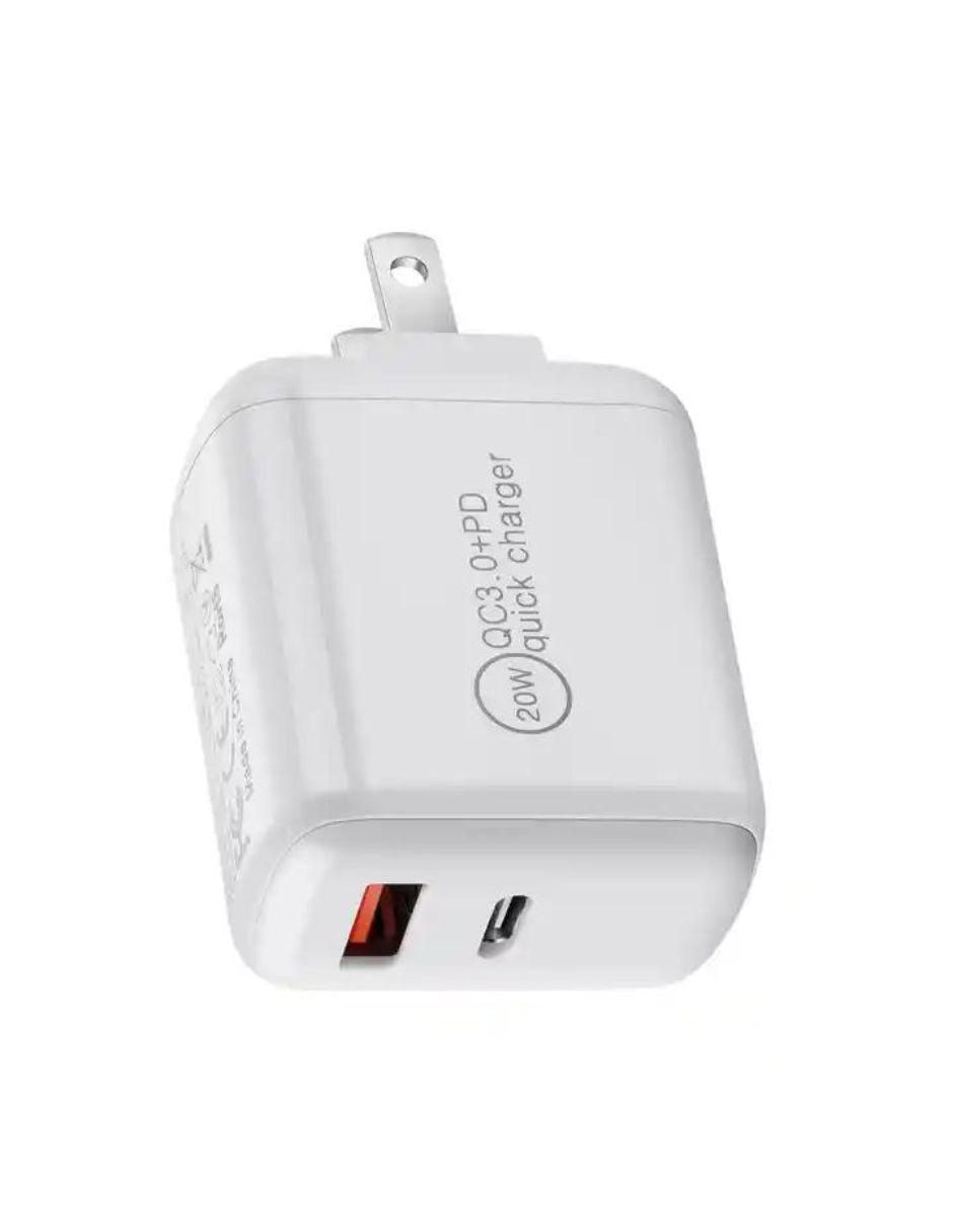 Cargador pared USB + USB tipo C