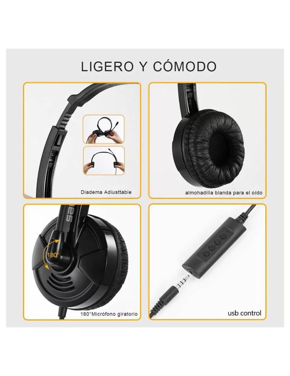 Audífonos On-Ear alámbricos con cancelación de ruido