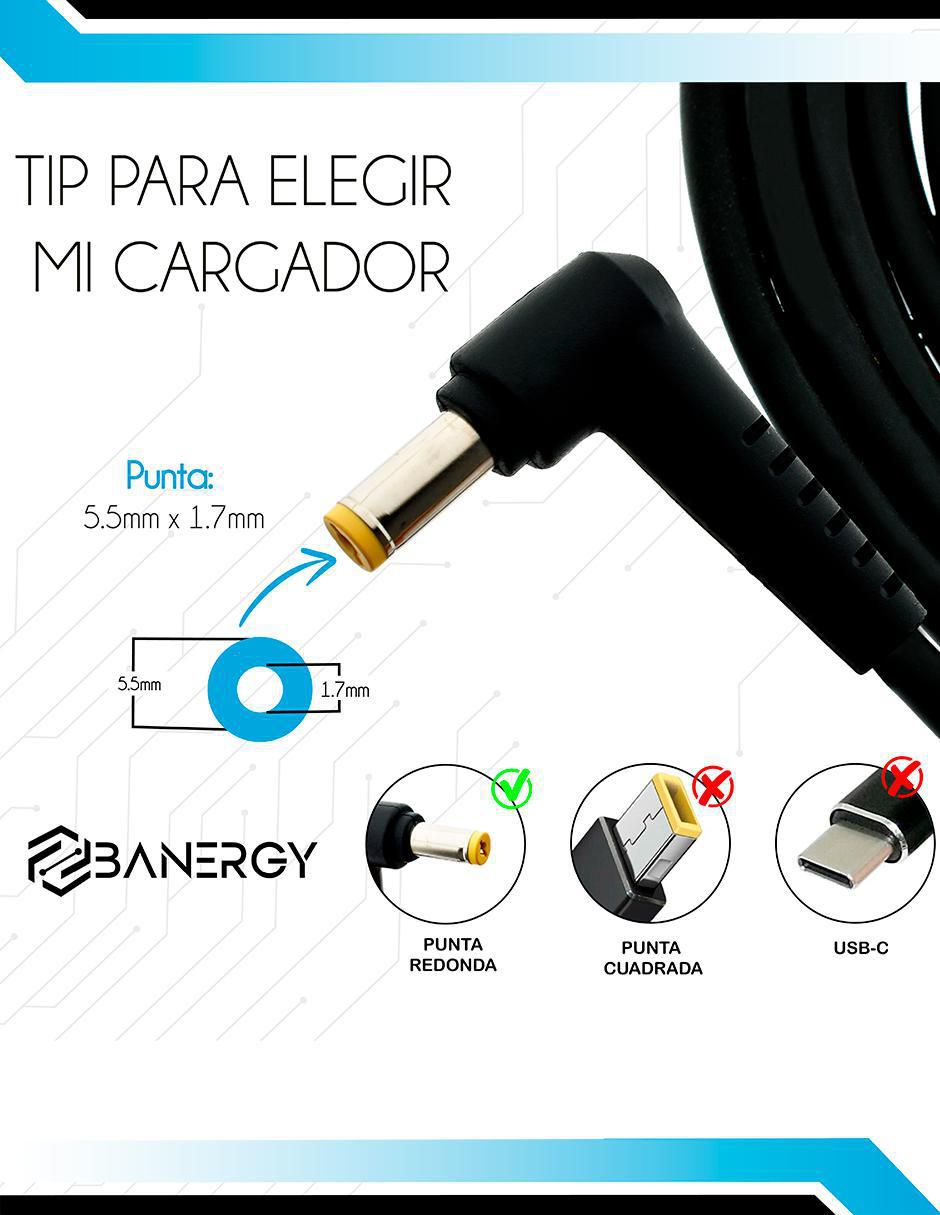 Cargador para laptop Banergy