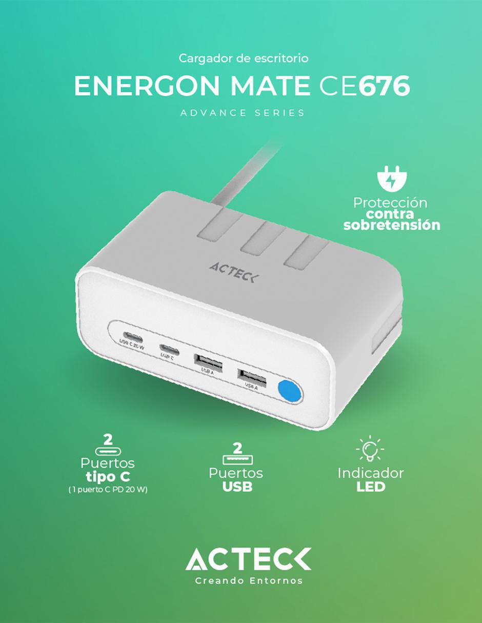 Cargador pared Acteck USB