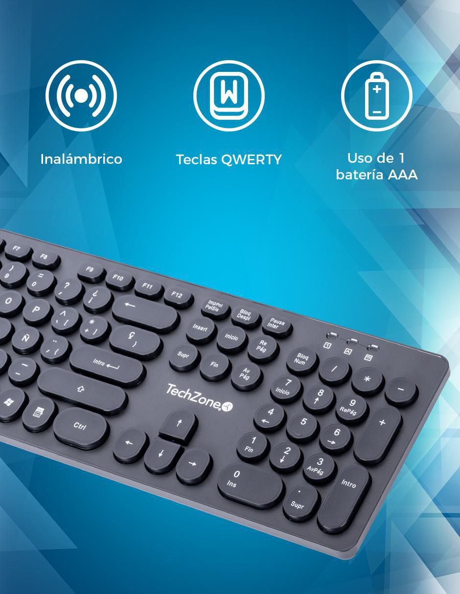 Mouse y teclado Techzone tzk-chw