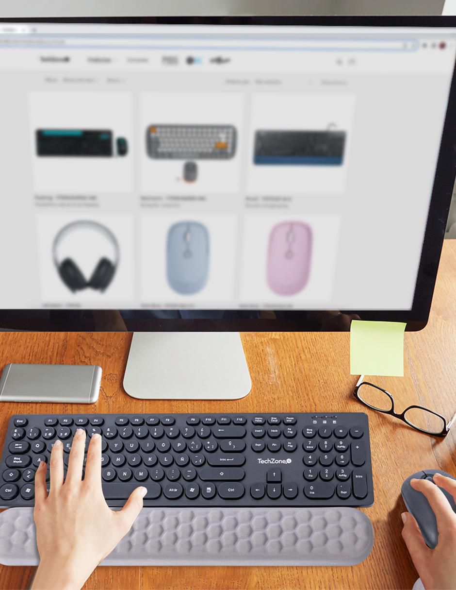Mouse y teclado Techzone tzk-chw