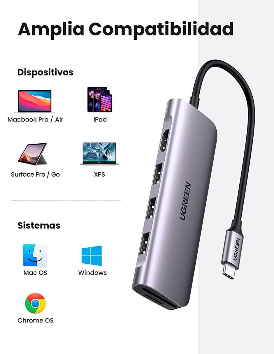 Adaptador multipuertos Ugreen