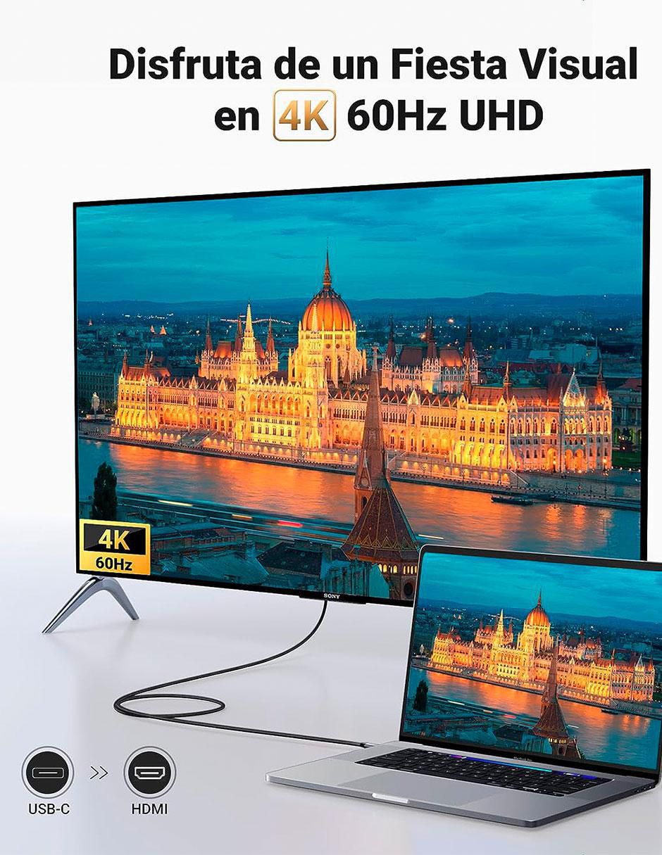 Cable HDMI 4K Ugreen a tipo USB C de 1.5 m
