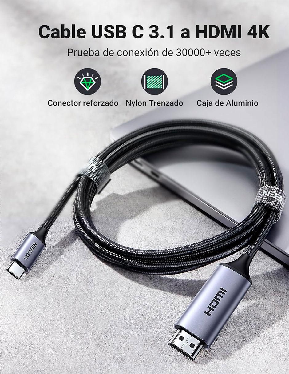 Cable HDMI 4K Ugreen a tipo USB C de 1.5 m