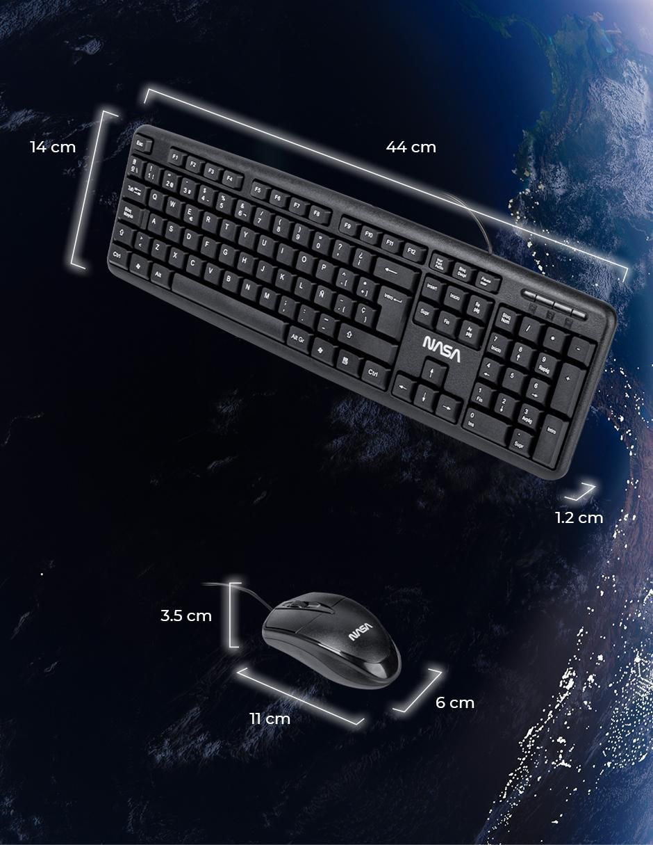 Mouse y teclado Gaming NASA 7