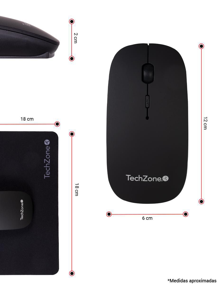 Mouse Gamer Inalámbrico Techzone tz18mouinamp-ng tz18mouinamp