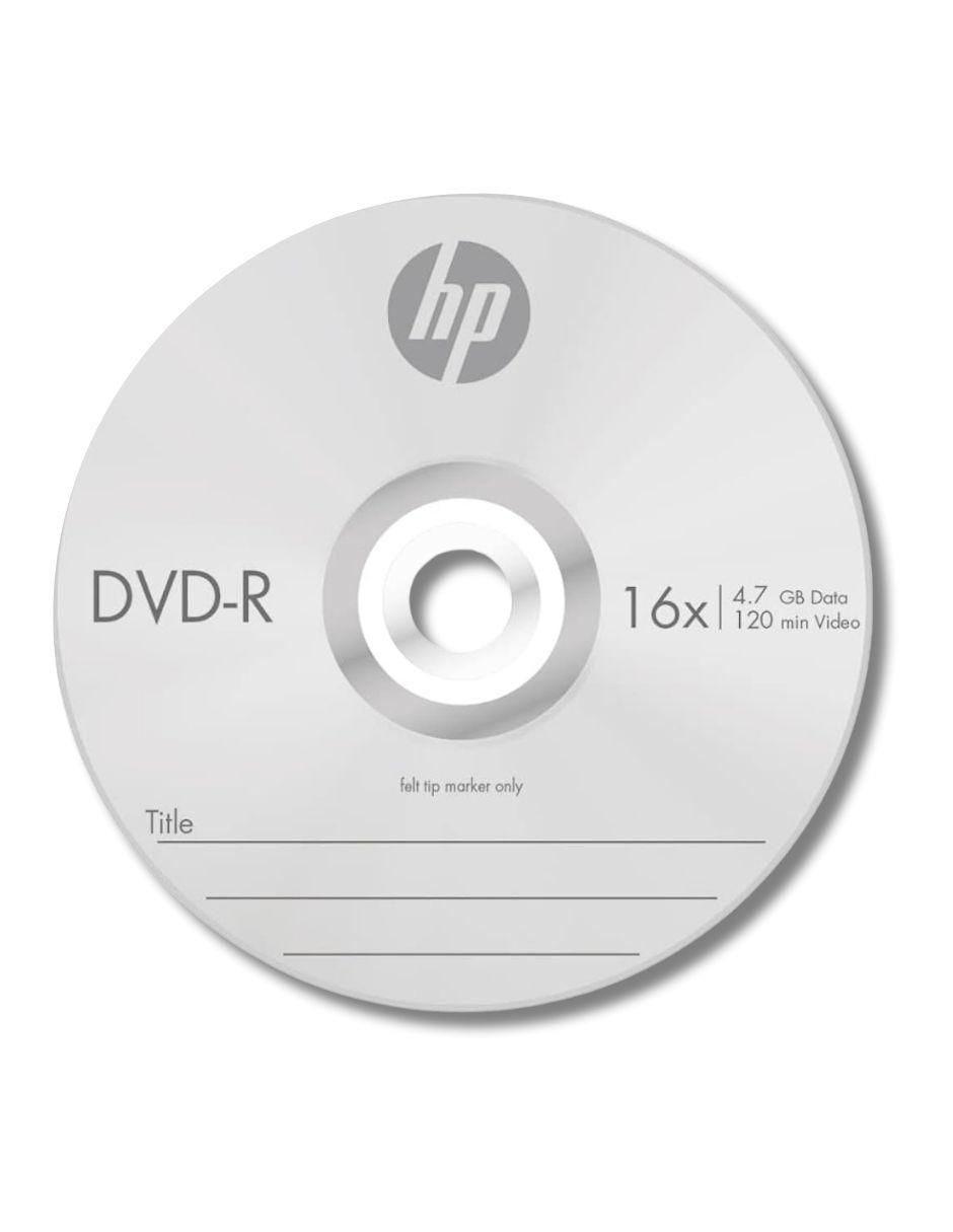 Dvd-r hp "de" 50 "piezas"