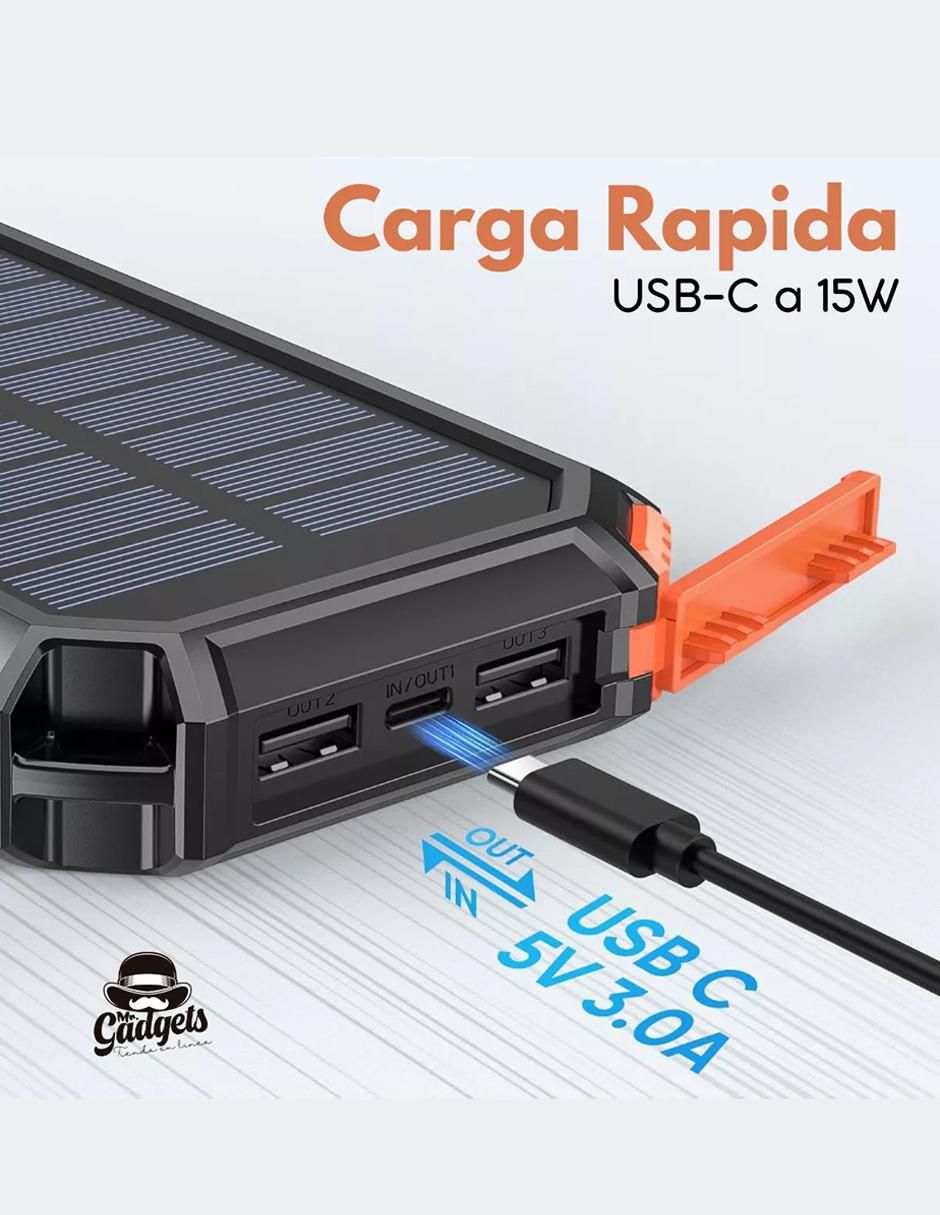 Batería portátil MR. GADGETS 20000 mAh Solar Blast Pro