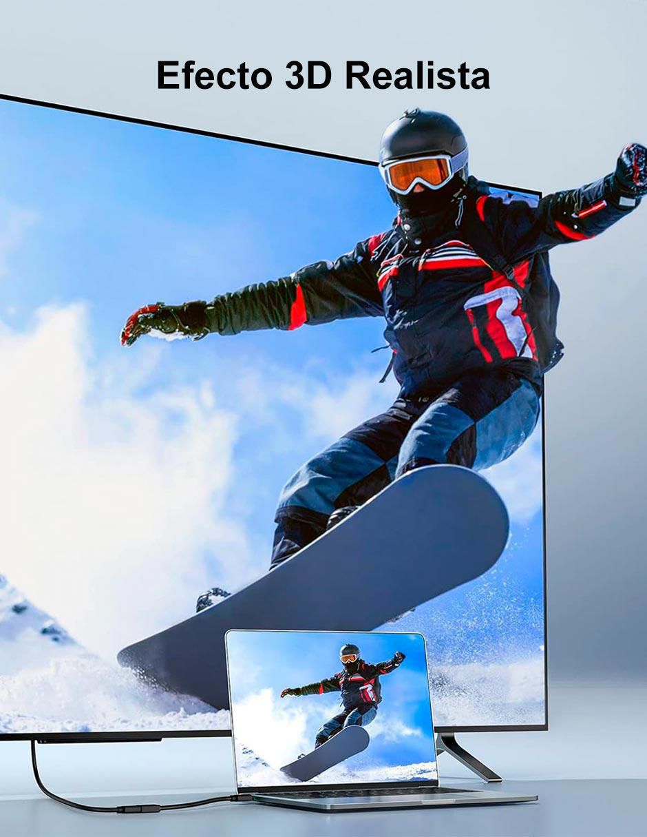 Cable mini HDMI a tipo HDMI 4K de 22 cm
