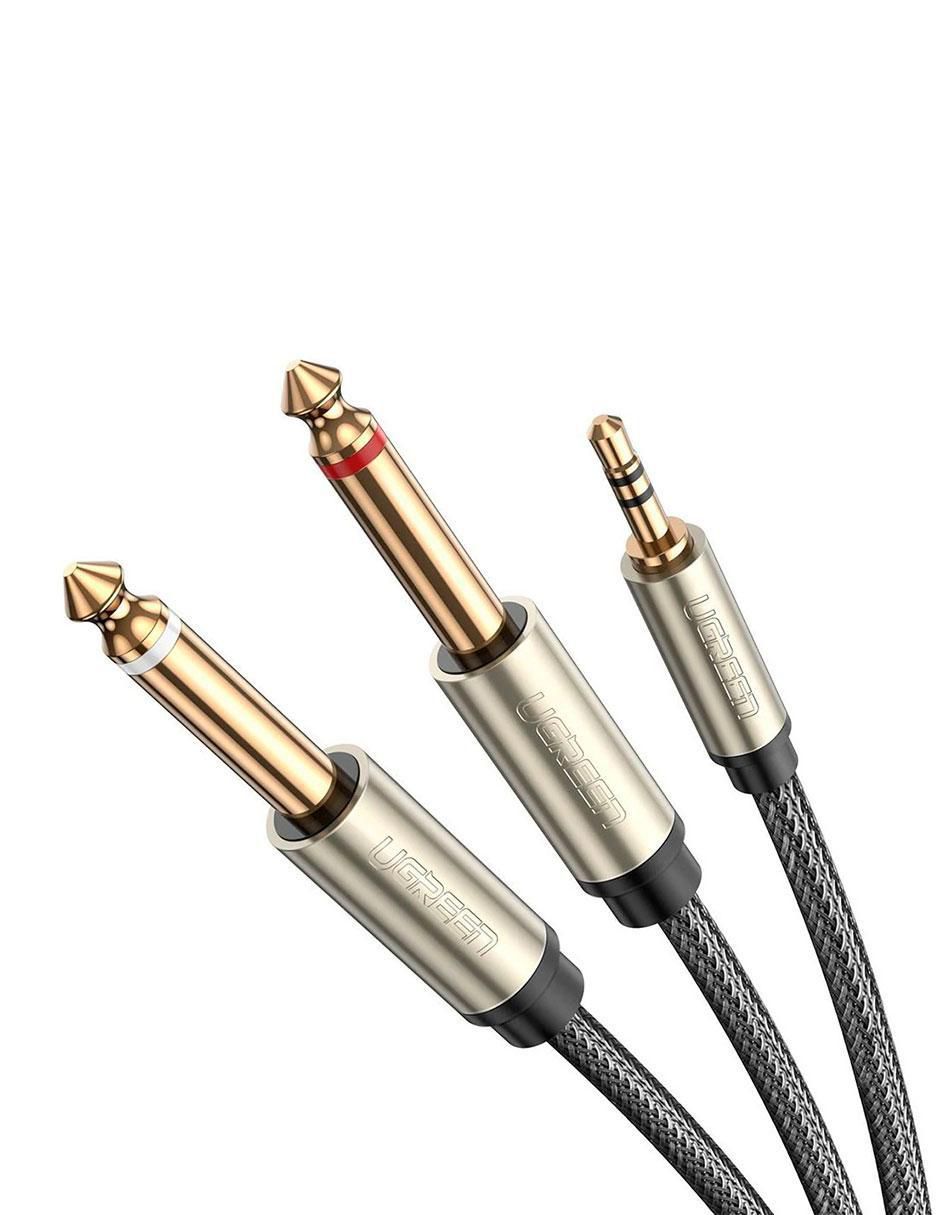 Cable auxiliar 6.35 mm a tipo auxiliar 3.5 mm de 2 m