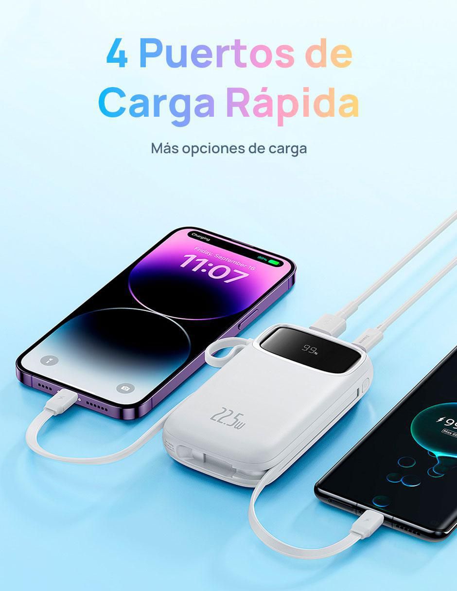 Batería portátil 10000 mAh Qpow2 Dual 6