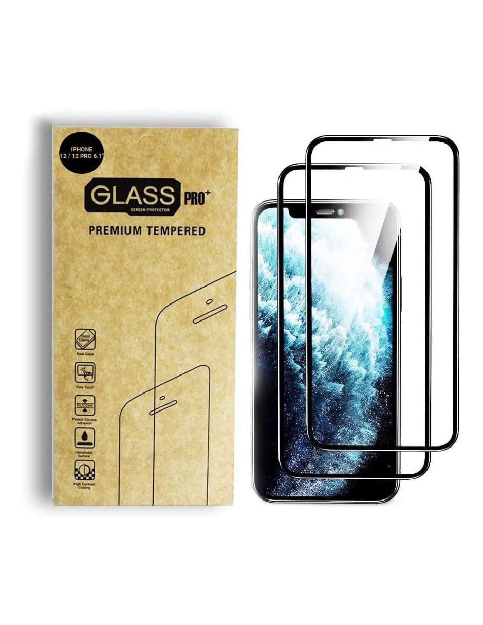 Set mica celular iPhone 12 y 12 Pro de cristal templado 2