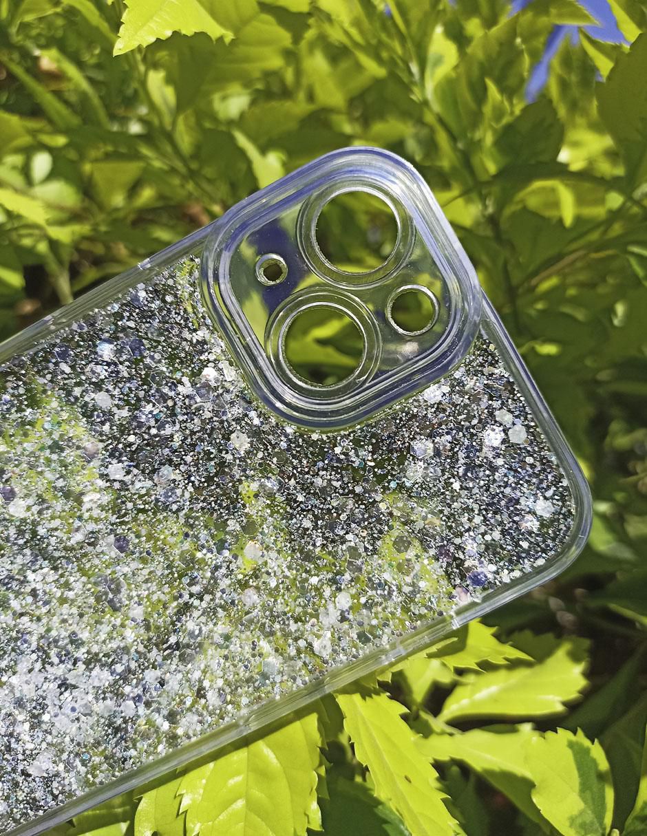Funda para iPhone 15 Plus Glitter de plástico