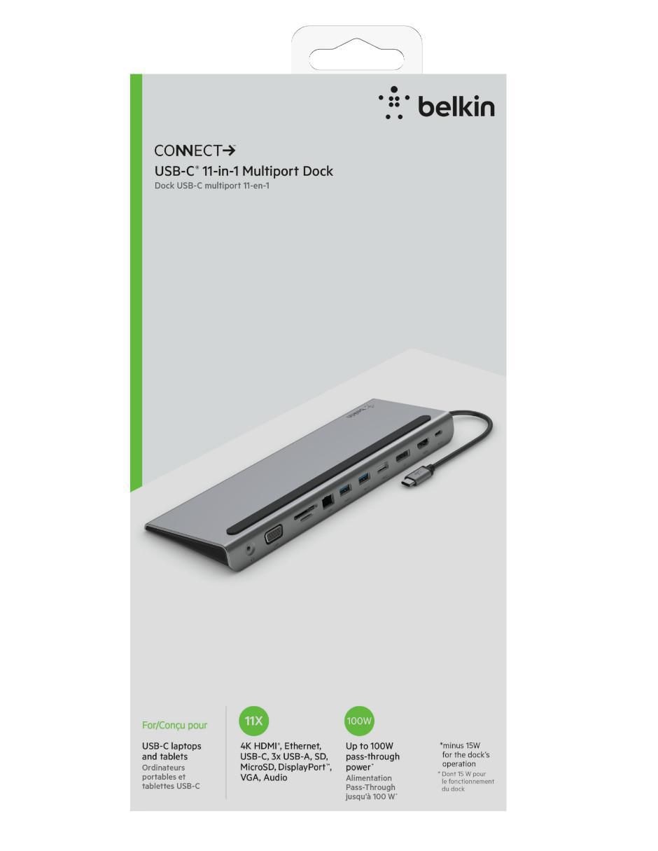 HUB Belkin Connect Base Dock USB-C de 11 contactos