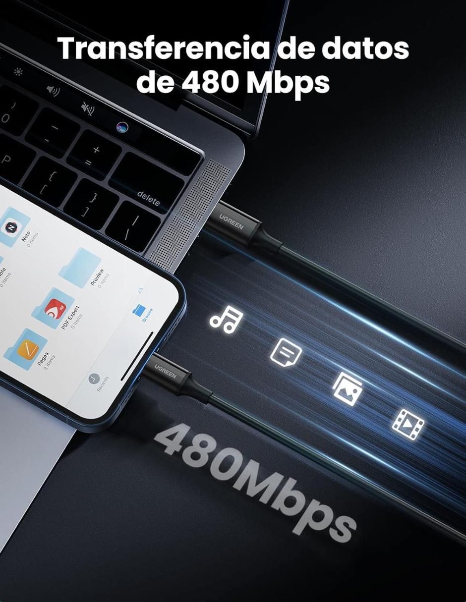 Cable USB C Ugreen a tipo lightning de 1 m