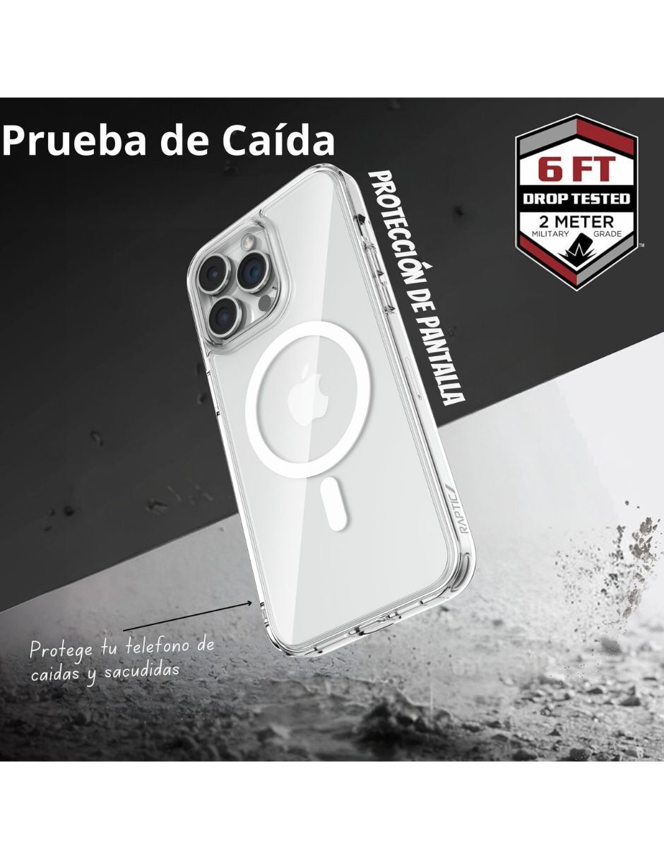 Funda para iPhone 15 Pro Max Crystal Magsafe de policarbonato 3