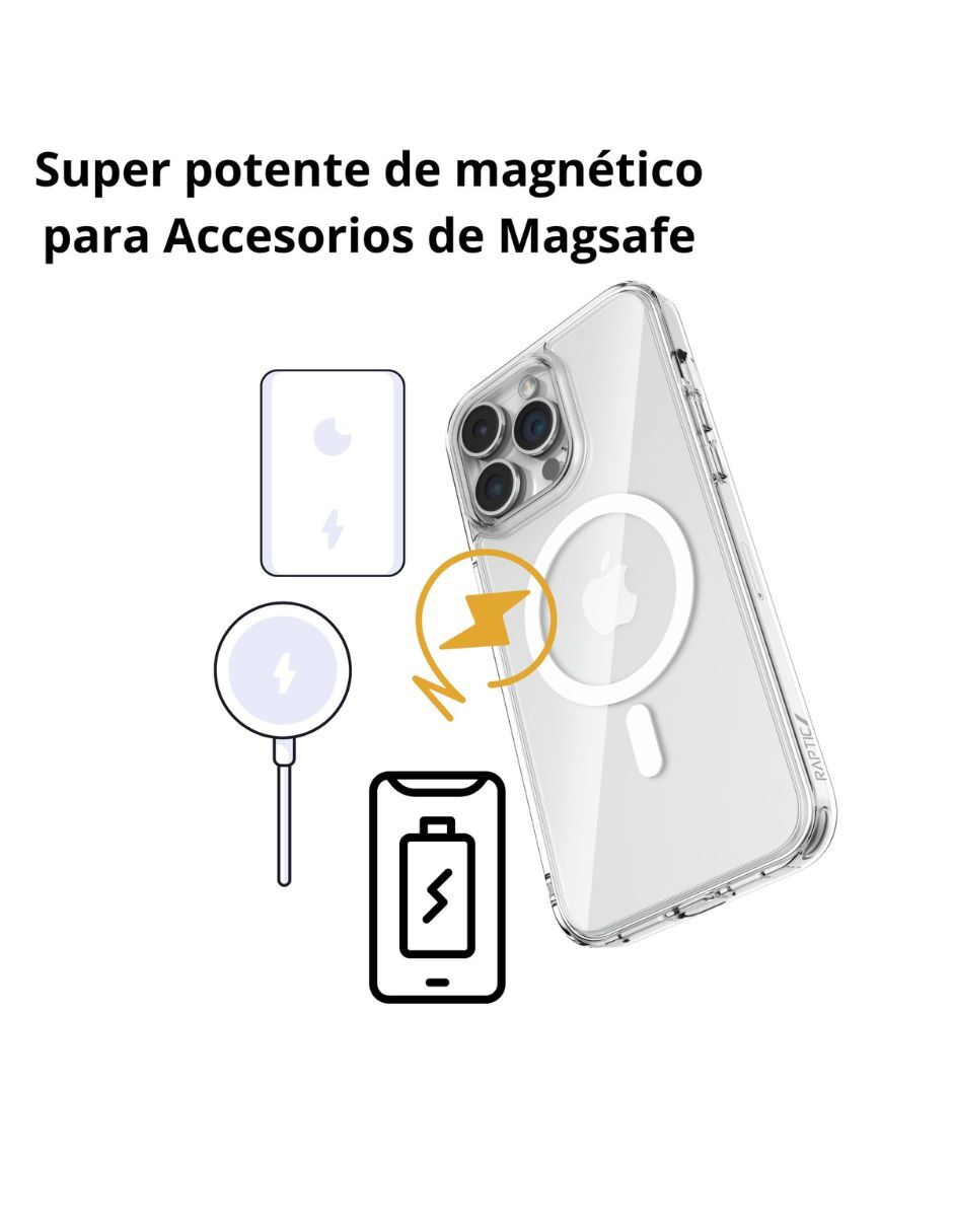 Funda para iPhone 15 Pro Max Crystal Magsafe de policarbonato