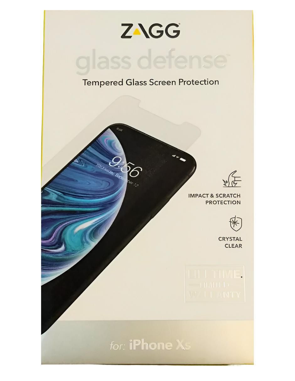 Mica celular Zagg iPhone XS de cristal templado