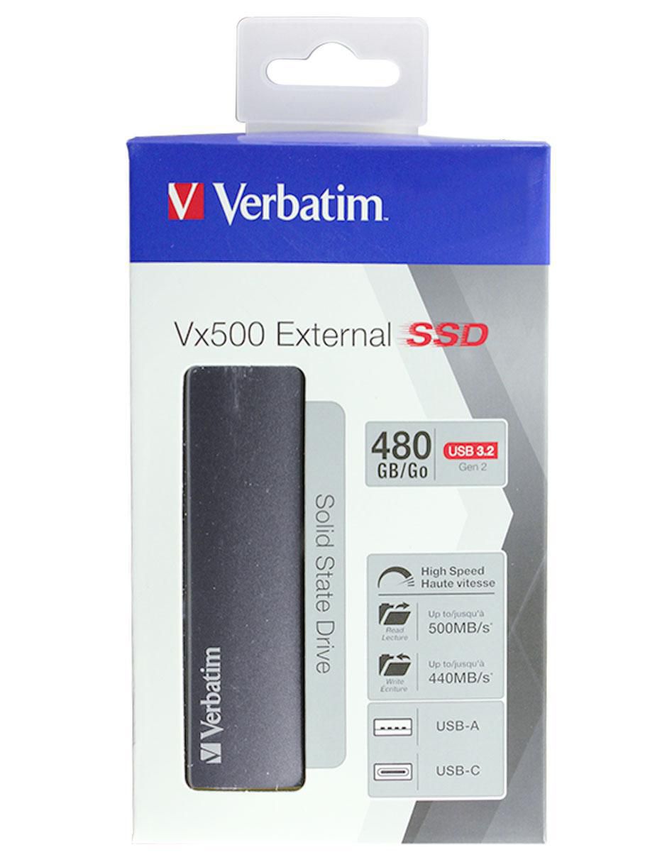 Unidad SSD Verbatim capacidad 480 GB