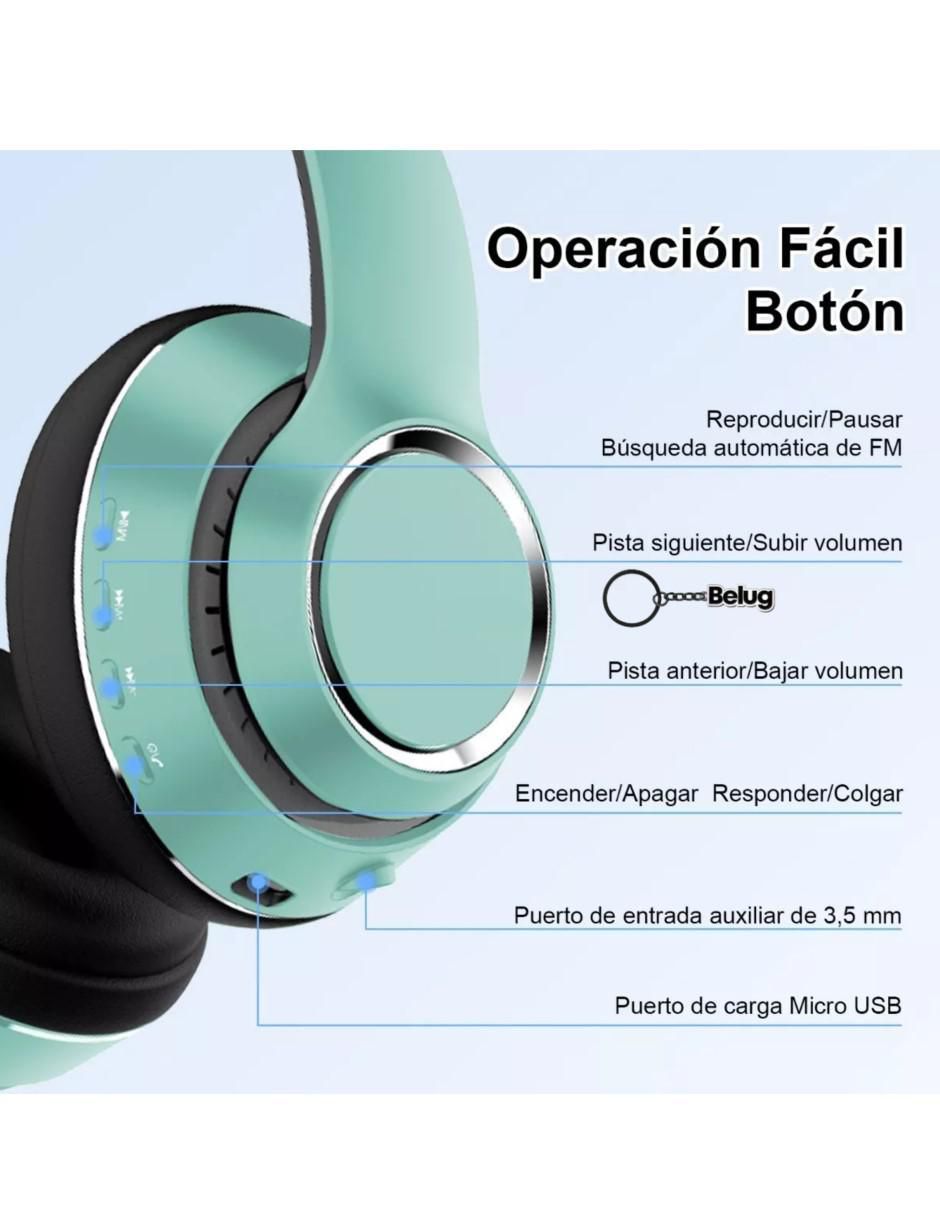 Audífonos de diadema inalámbricos con cancelacion de ruido 3