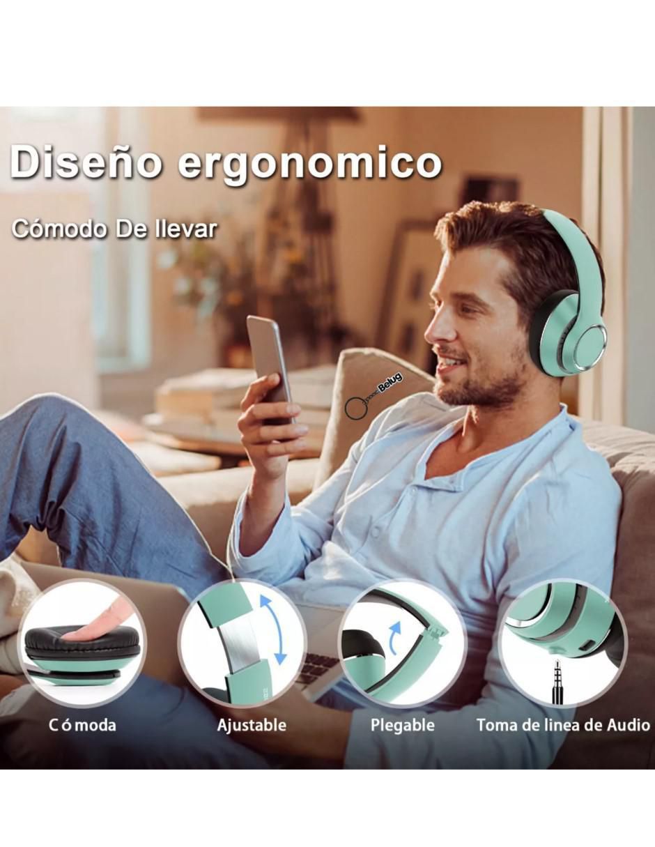 Audífonos de diadema inalámbricos con cancelacion de ruido 4