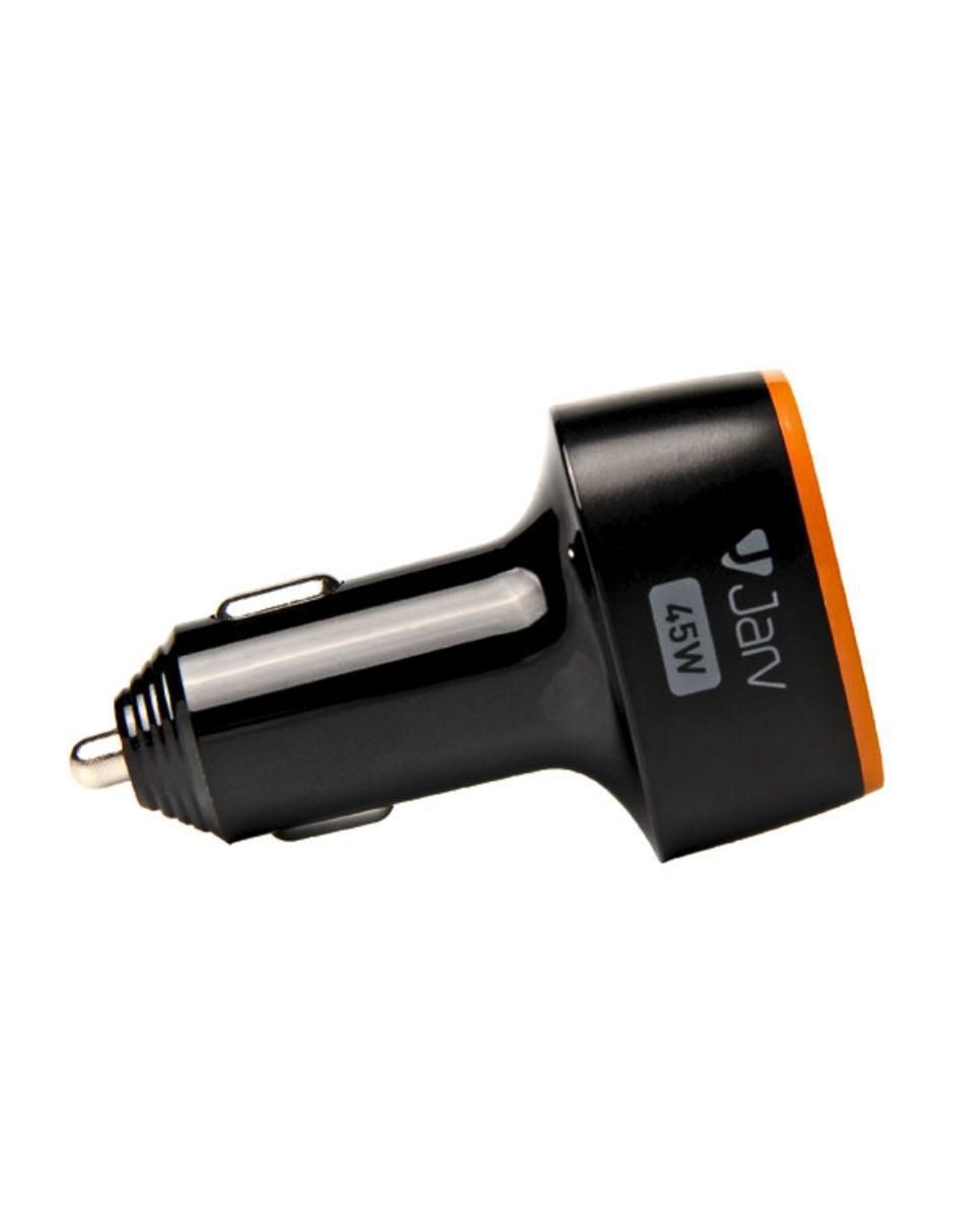 Cargador auto Jarvi USB + USB tipo C