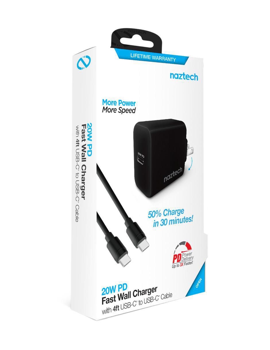 Cargador pared Naztech USB tipo C