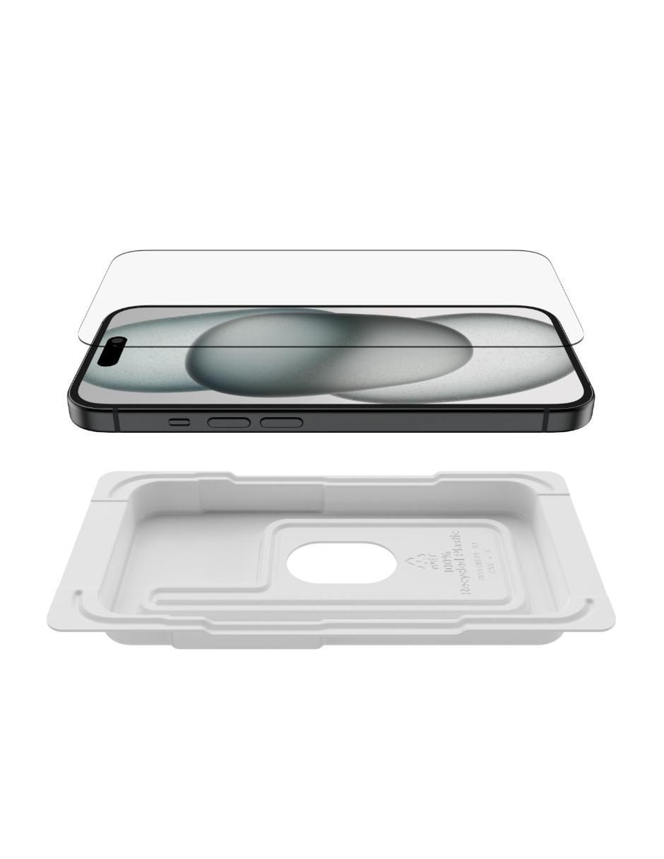 Mica celular Belkin iPhone 15 y iPhone 14 Pro de cristal templado