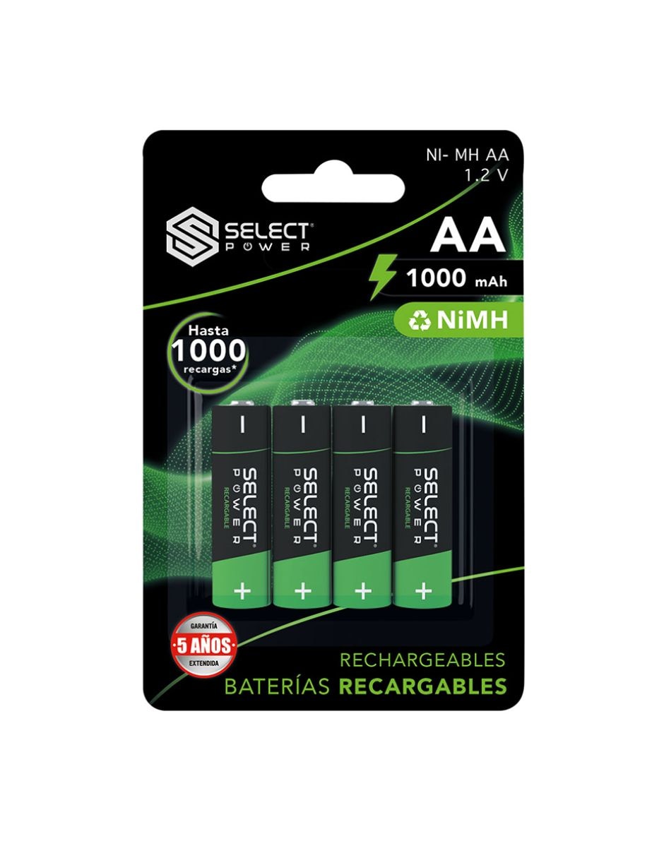Paquete de pilas aa níquel-metal hidruro (nimh) select power 1.2 v
