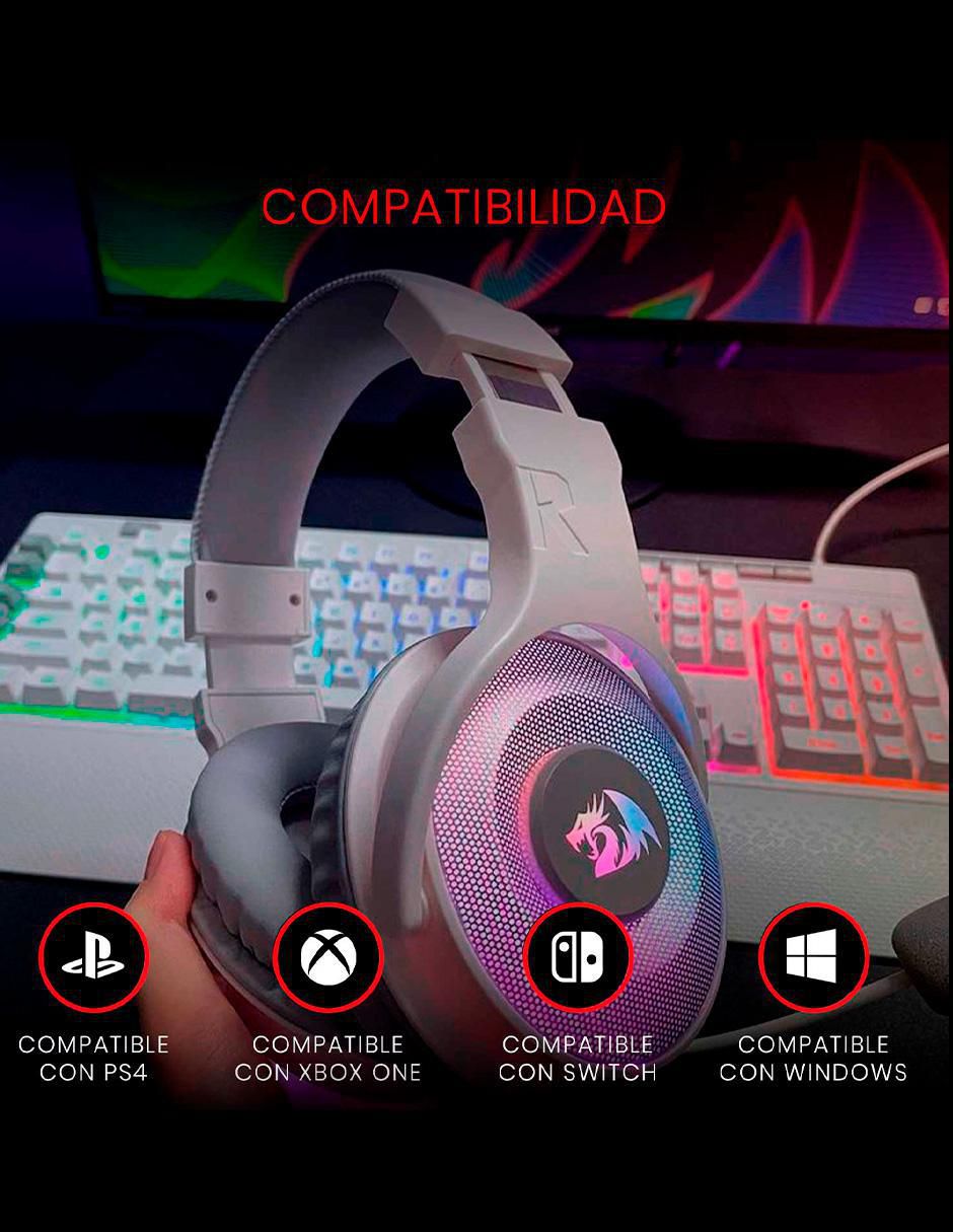 Audífonos gamer H350W-Rgb 6