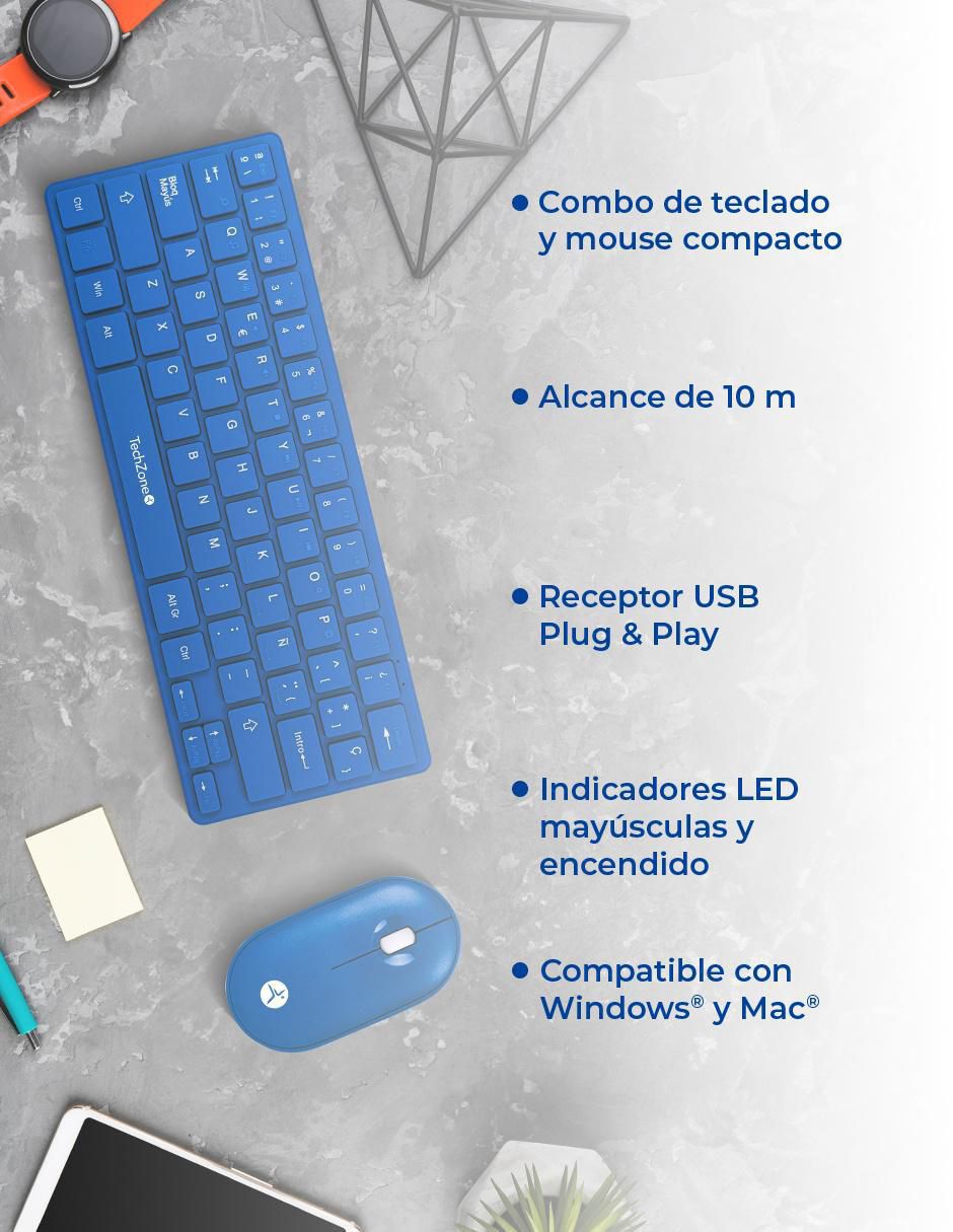 Mouse y teclado Techzone TZACCBI