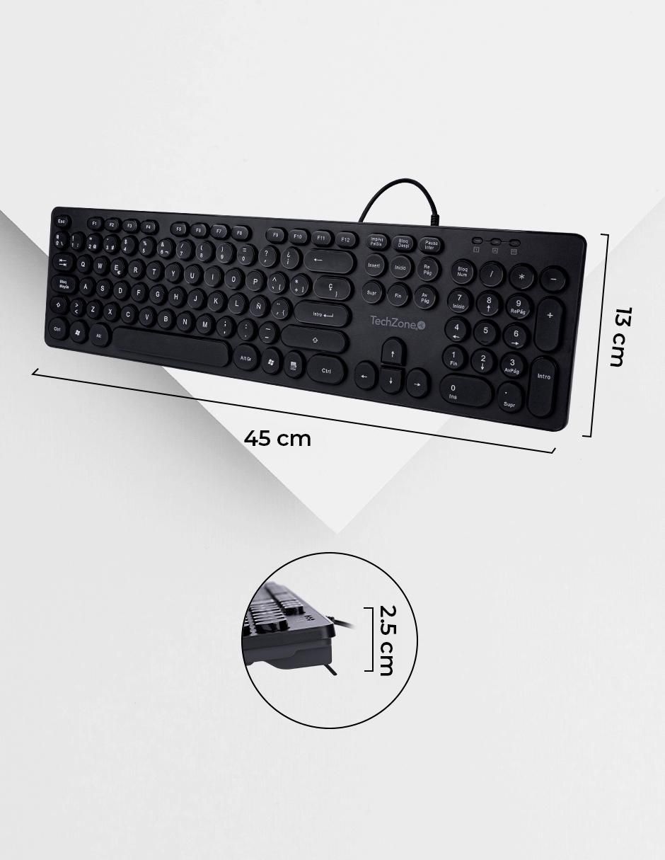 Mouse y teclado Techzone Tzactca