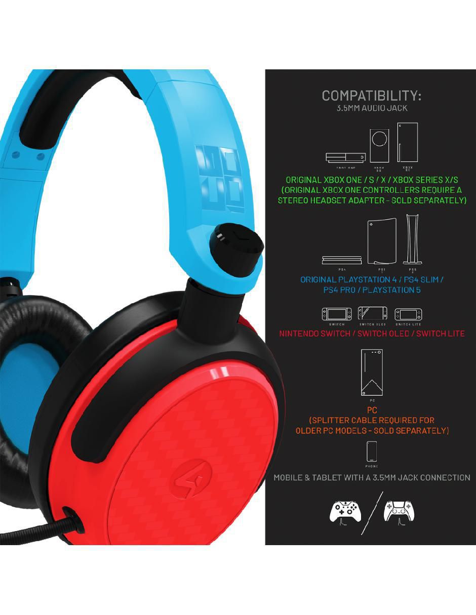 Audífonos gamer C6-100Blu-Red-4G 3