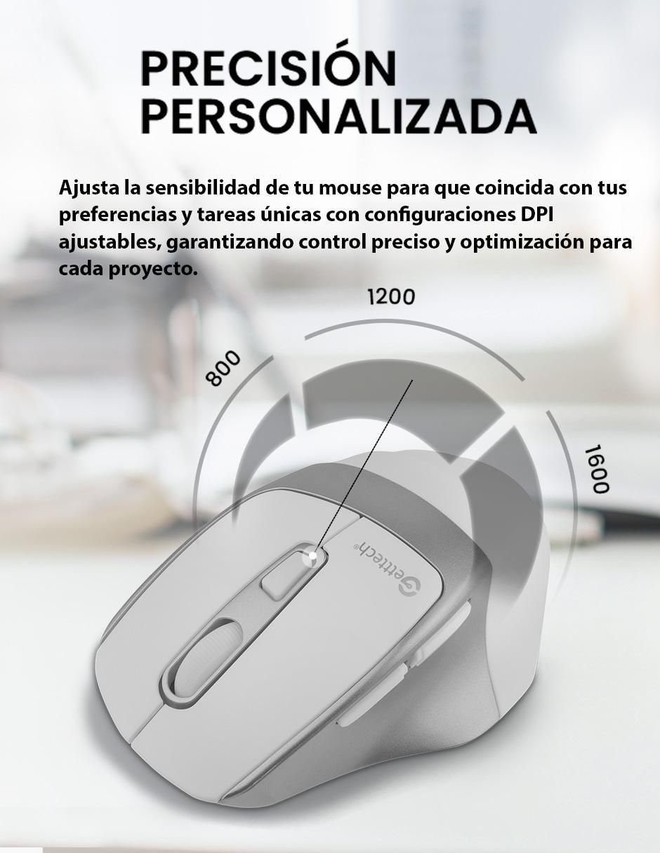 Mouse Gamer Inalámbrico GGMSTDBW01WH6 6