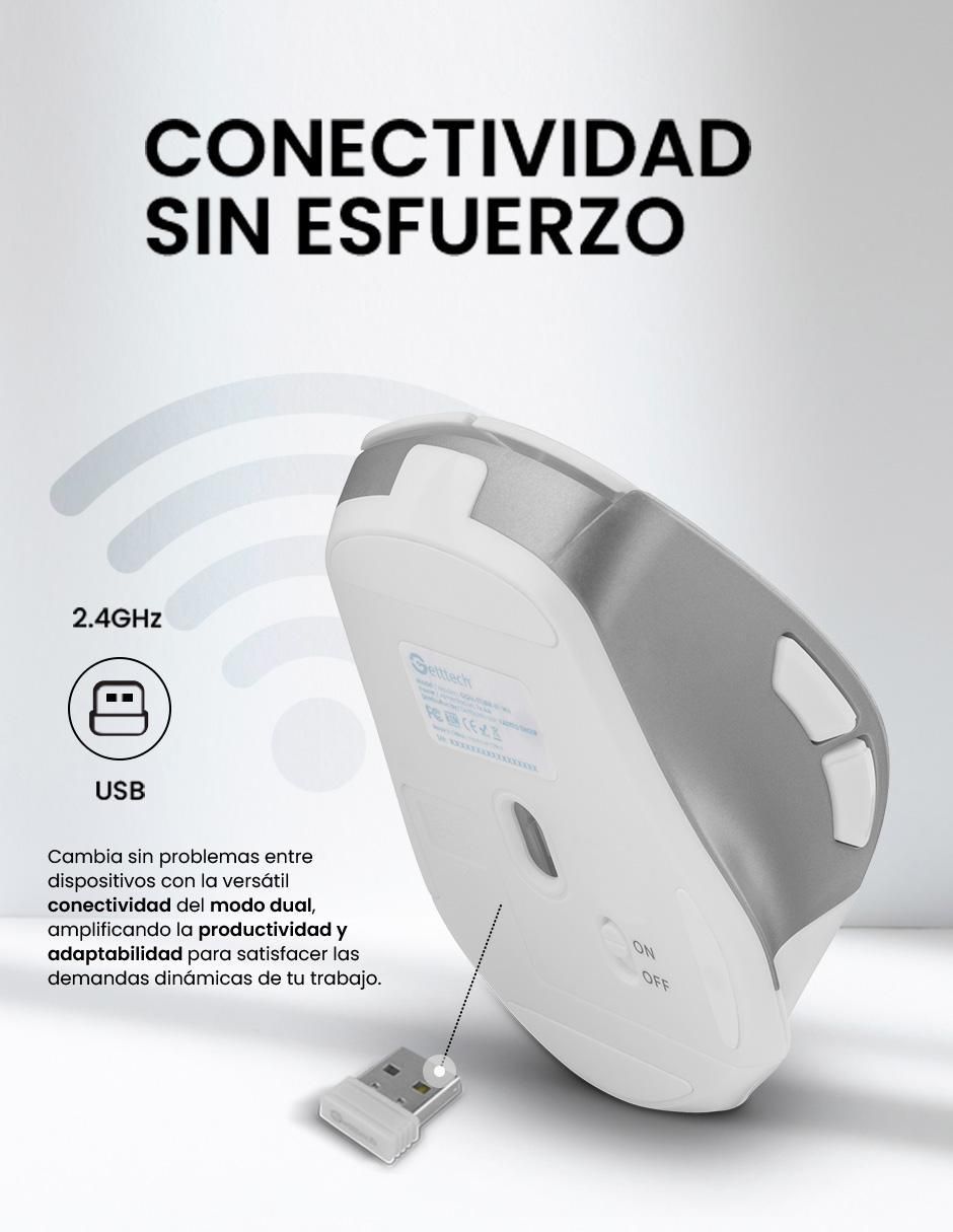 Mouse Gamer Inalámbrico GGMSTDBW01WH6 7