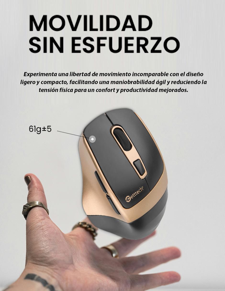 Mouse Gamer Inalámbrico Getttech ggm-stdbw-01-gd_6d